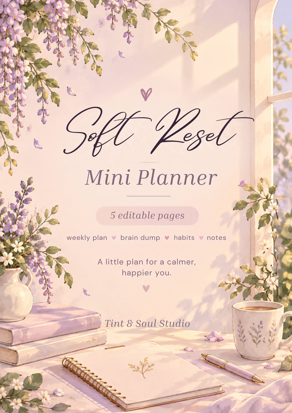 Soft Reset Mini Planner | FREE Canva Template