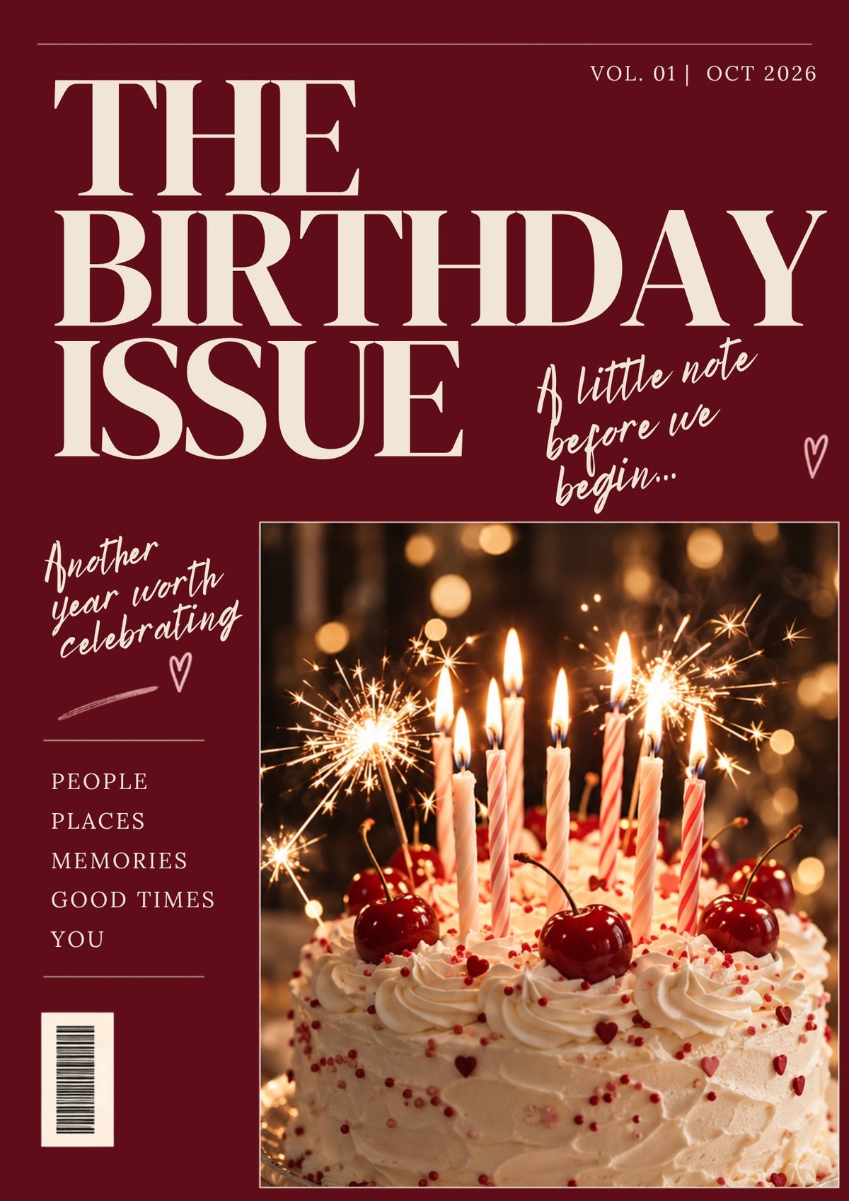 Classic Blush Birthday Magazine | Editable Canva Template