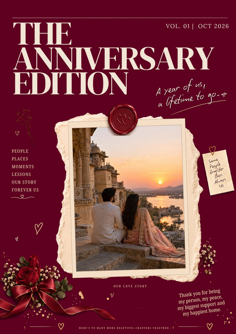 Anniversary Issue | Editable Love Story Magazine