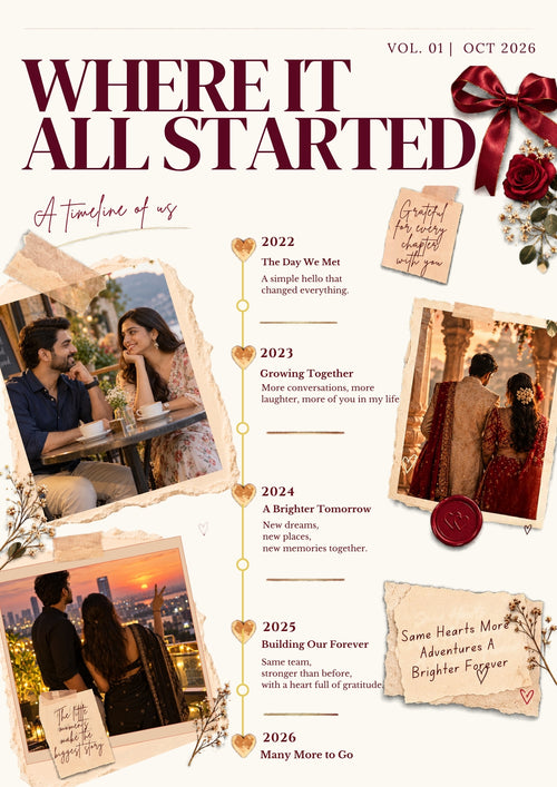 Anniversary Issue | Editable Love Story Magazine