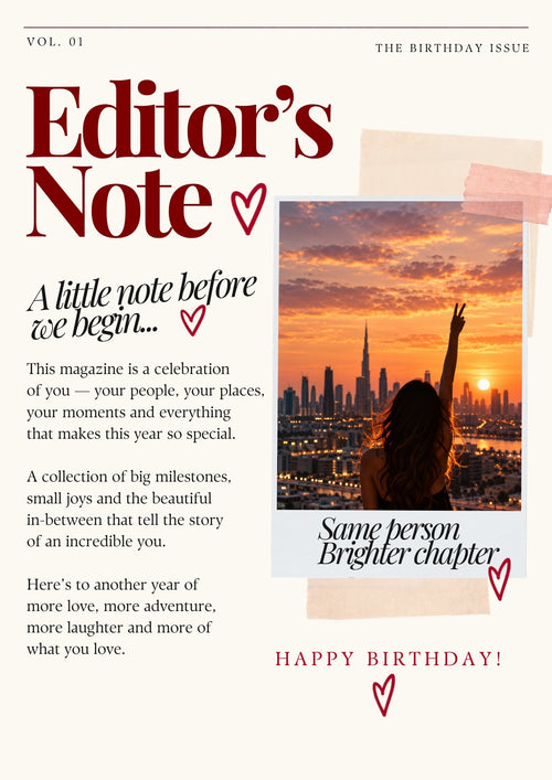Classic Blush Birthday Magazine | Editable Canva Template