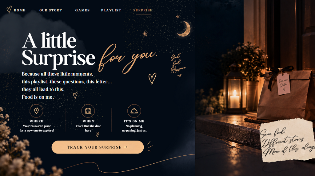 Boyfriend’s Day Interactive Website | Editable Canva Template