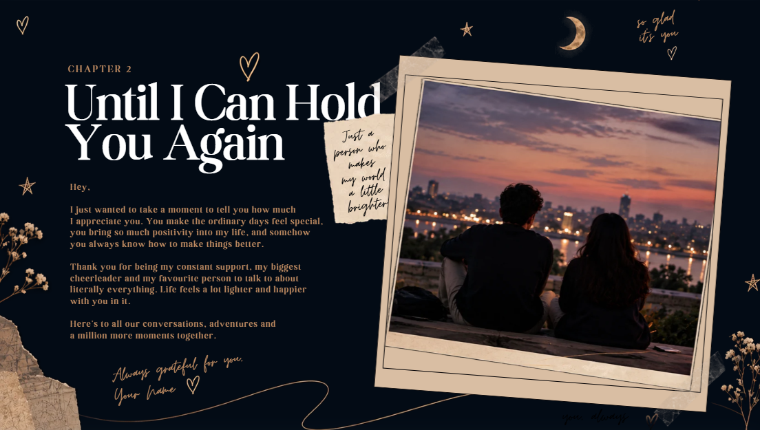 Long Distance Relationship Interactive Website | Editable Canva Template