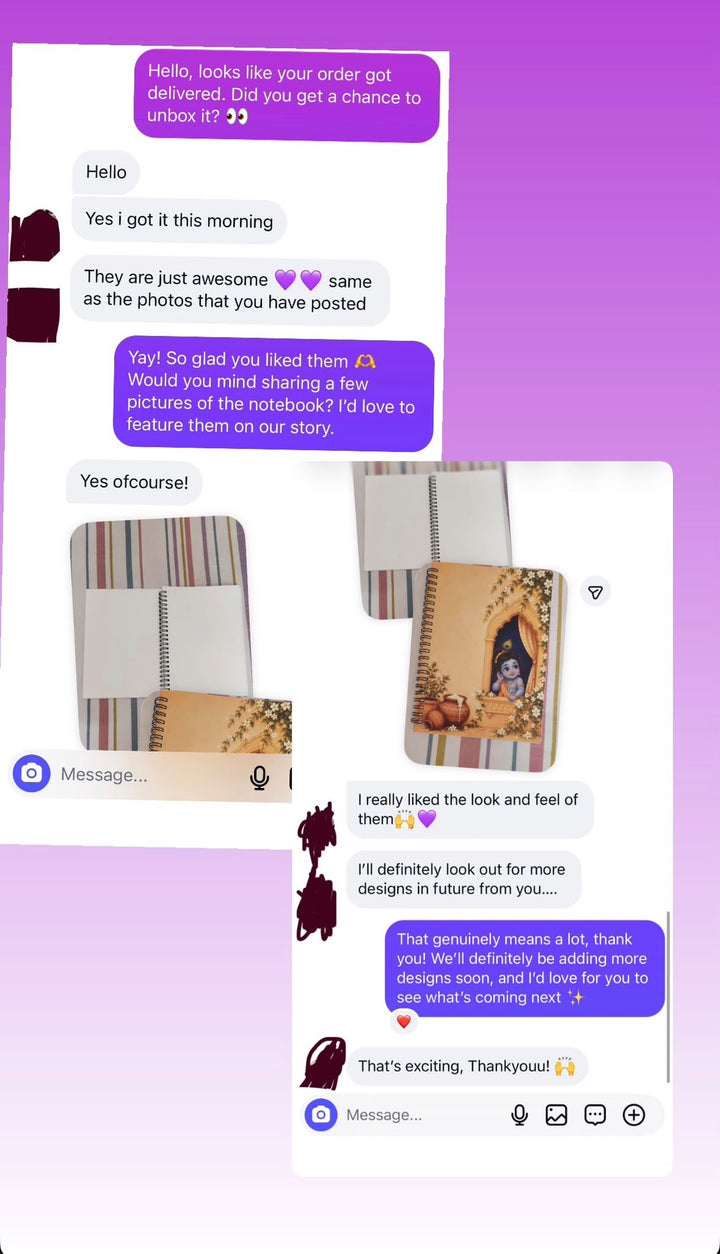 Message from A customer in Hyderabad